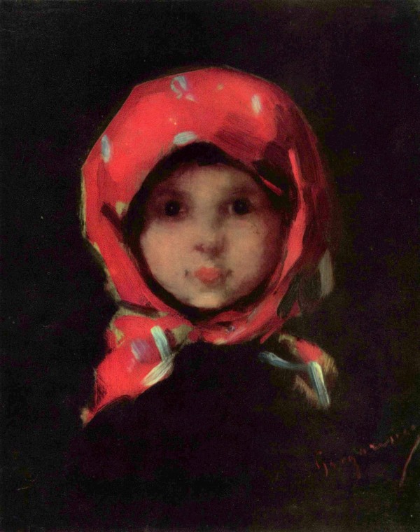Portrait of a little girl by Nicolae Grigorescu
